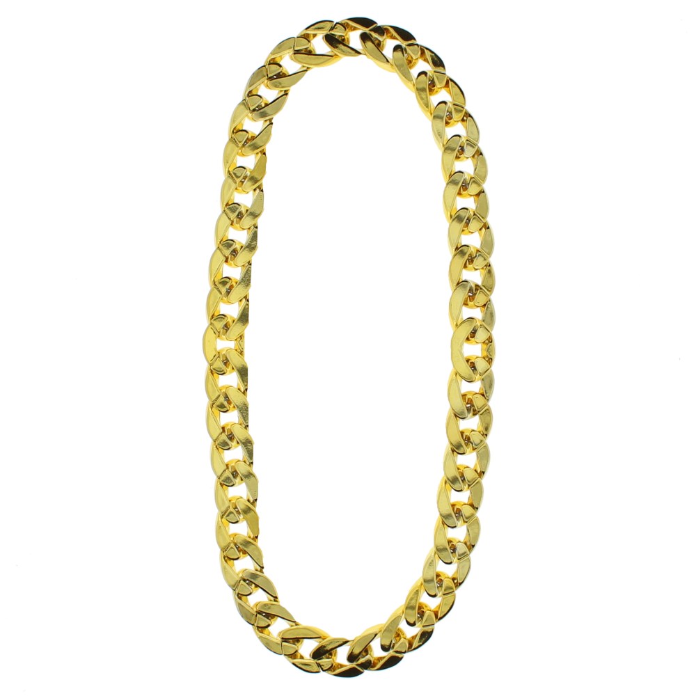 Zac's Alter Ego - Gangster Thick Gold Chain Costume Necklace - Gold coloured